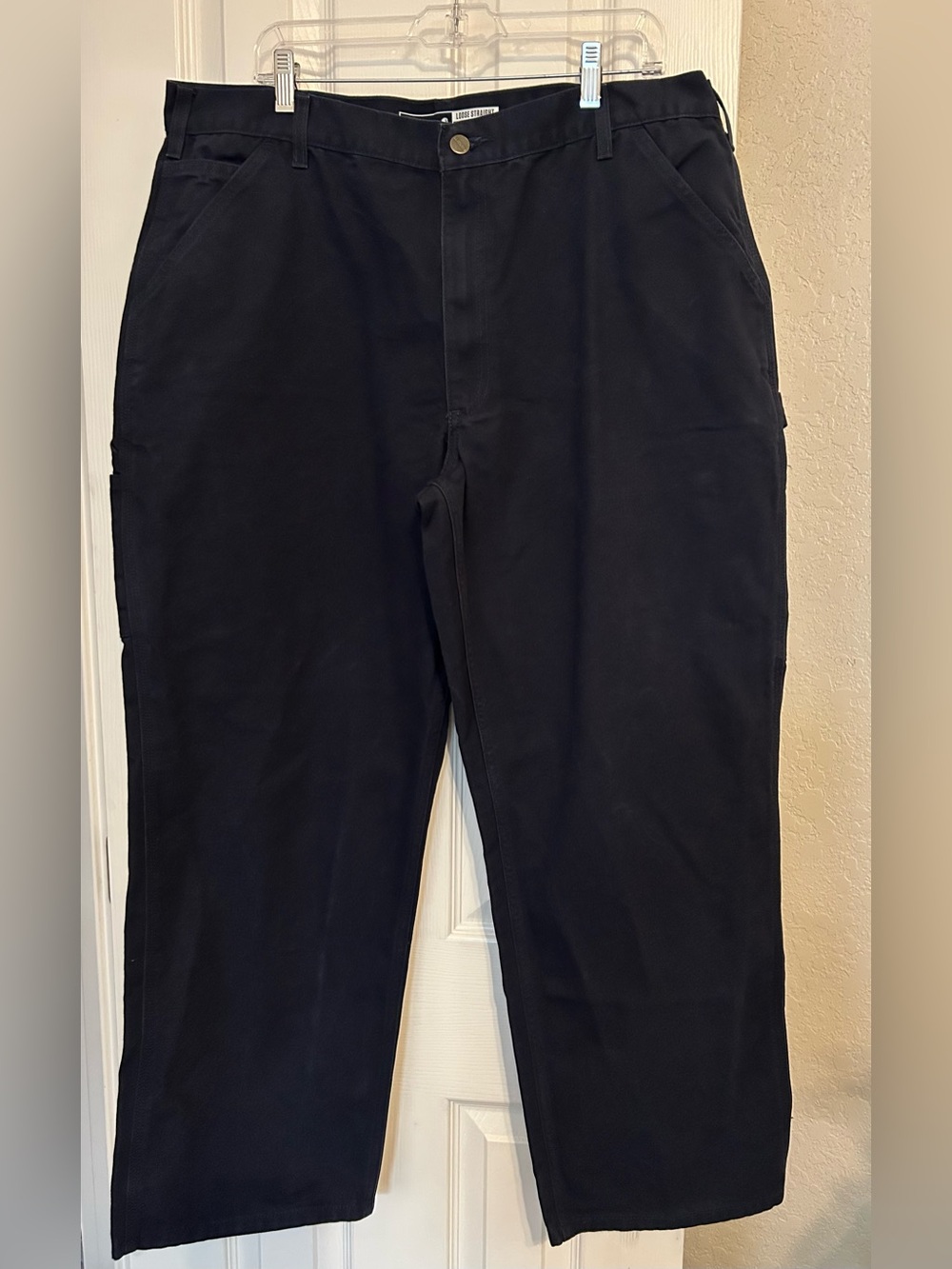 Carhartt Men’s 40X30 Navy Loose Straight Work Pants